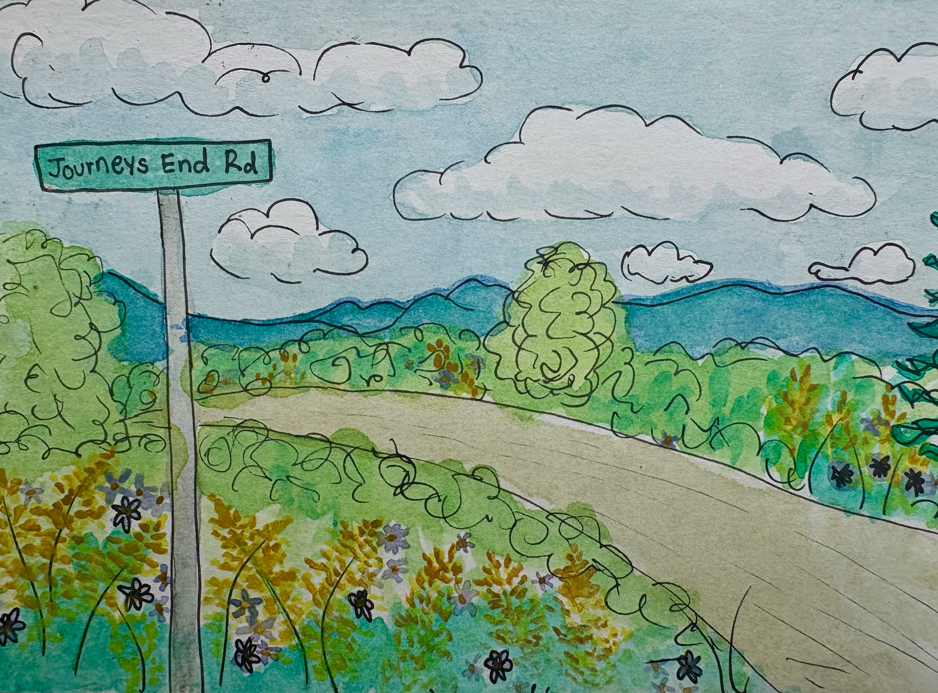 Long Trail Watercolor Print: Day 31