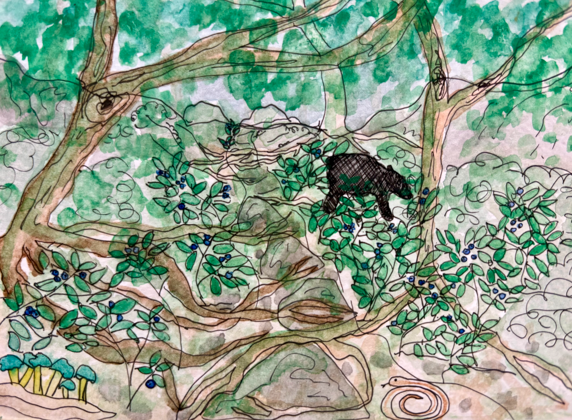 Long Trail Watercolor Print: Day 20