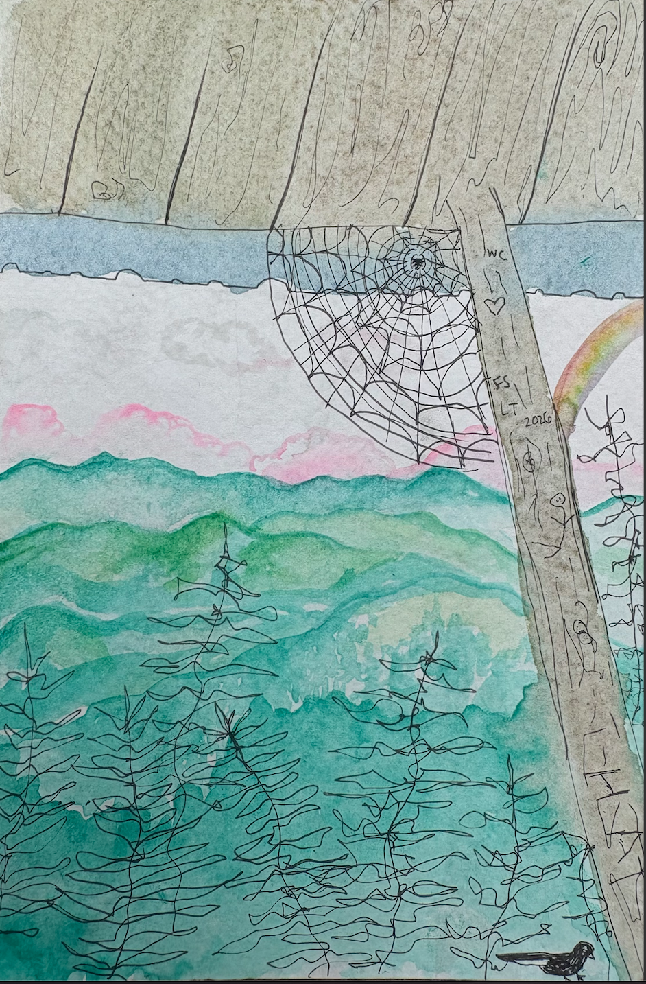 Long Trail Watercolor Print: Day 22