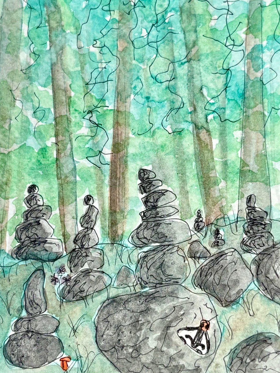 Long Trail Watercolor Print: Day 10