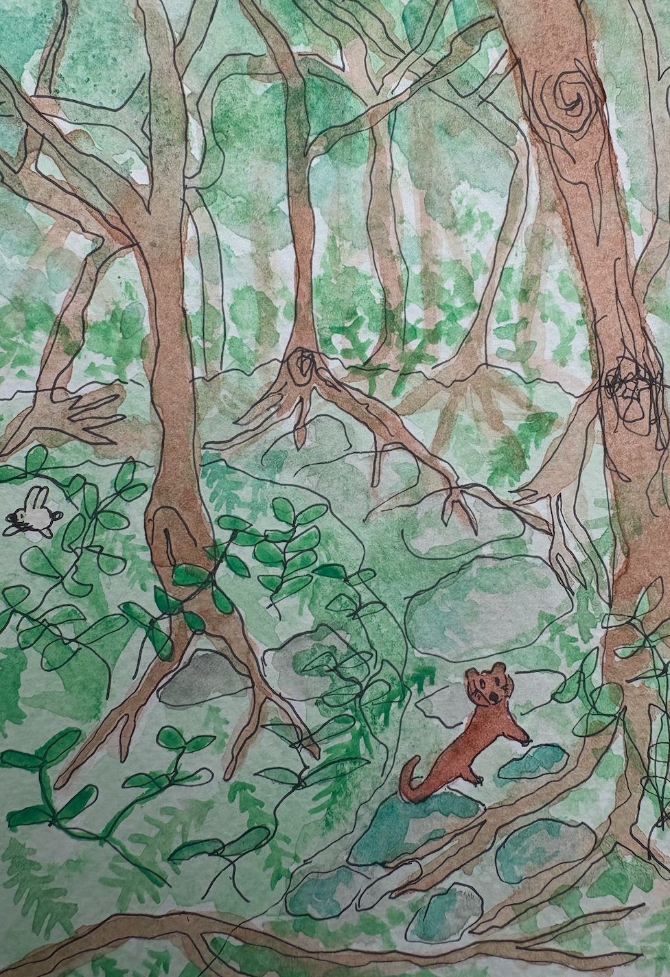 Long Trail Watercolor Print: Day 4