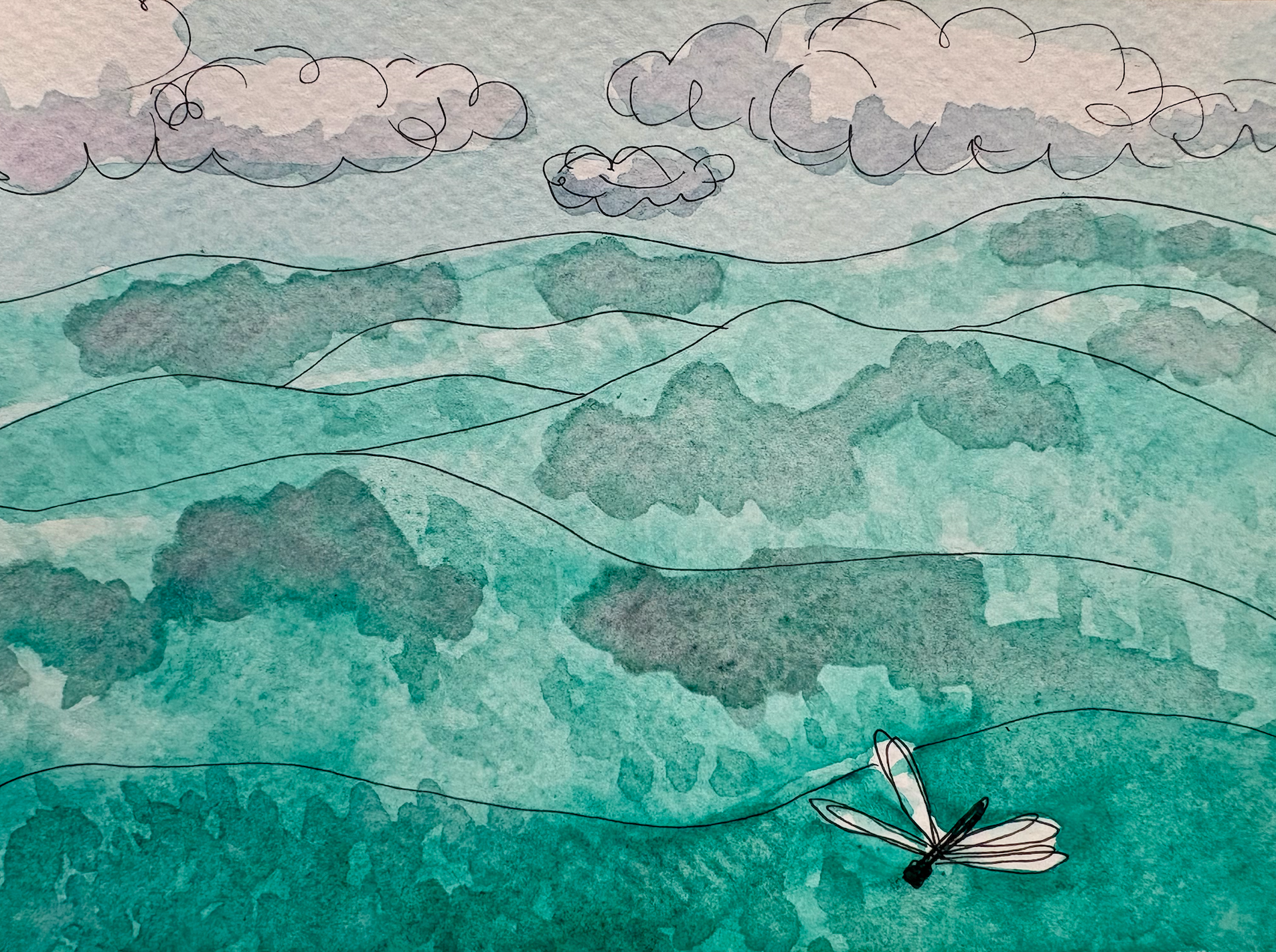Long Trail Watercolor Print: Day 16