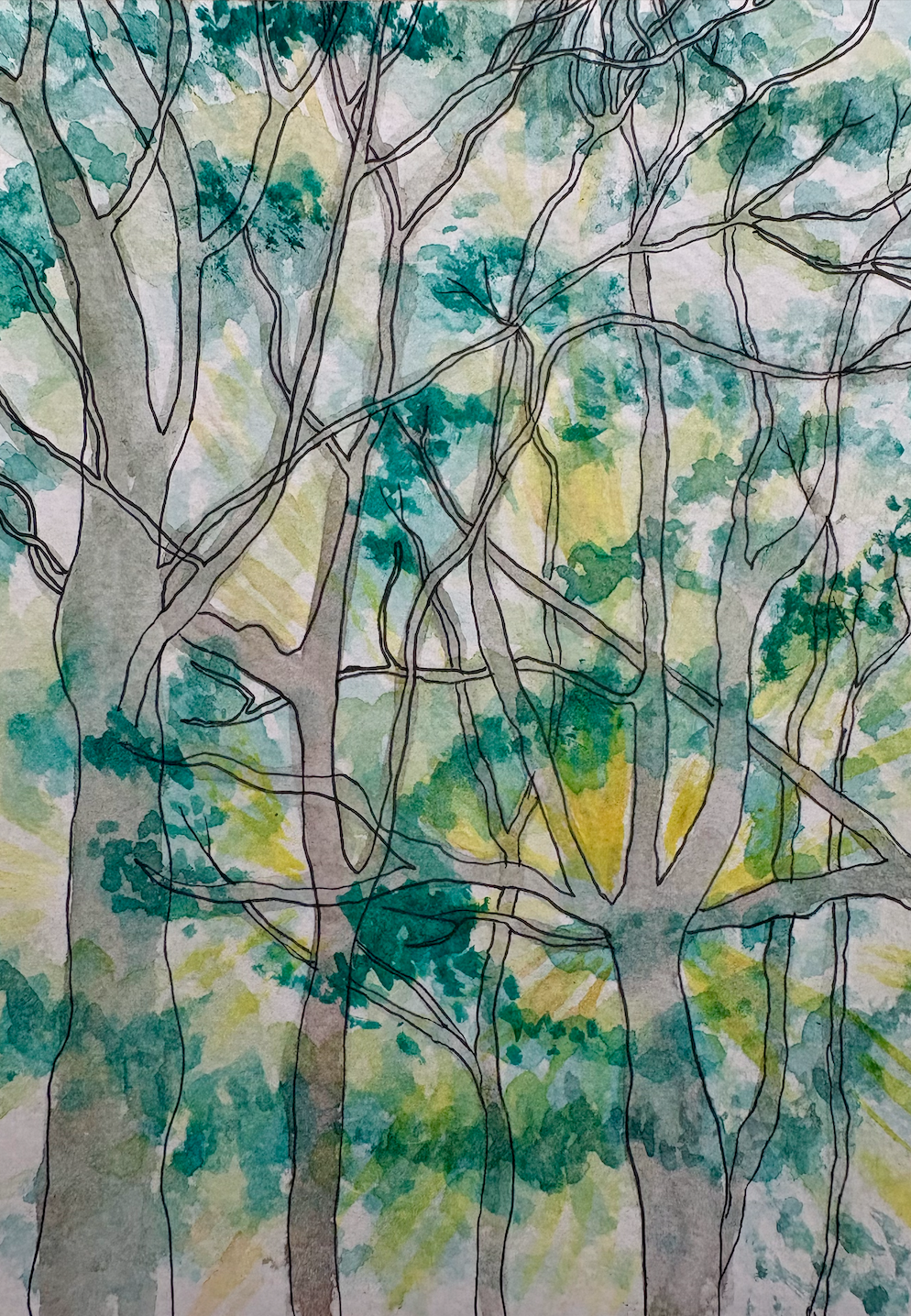 Long Trail Watercolor Print: Day 6