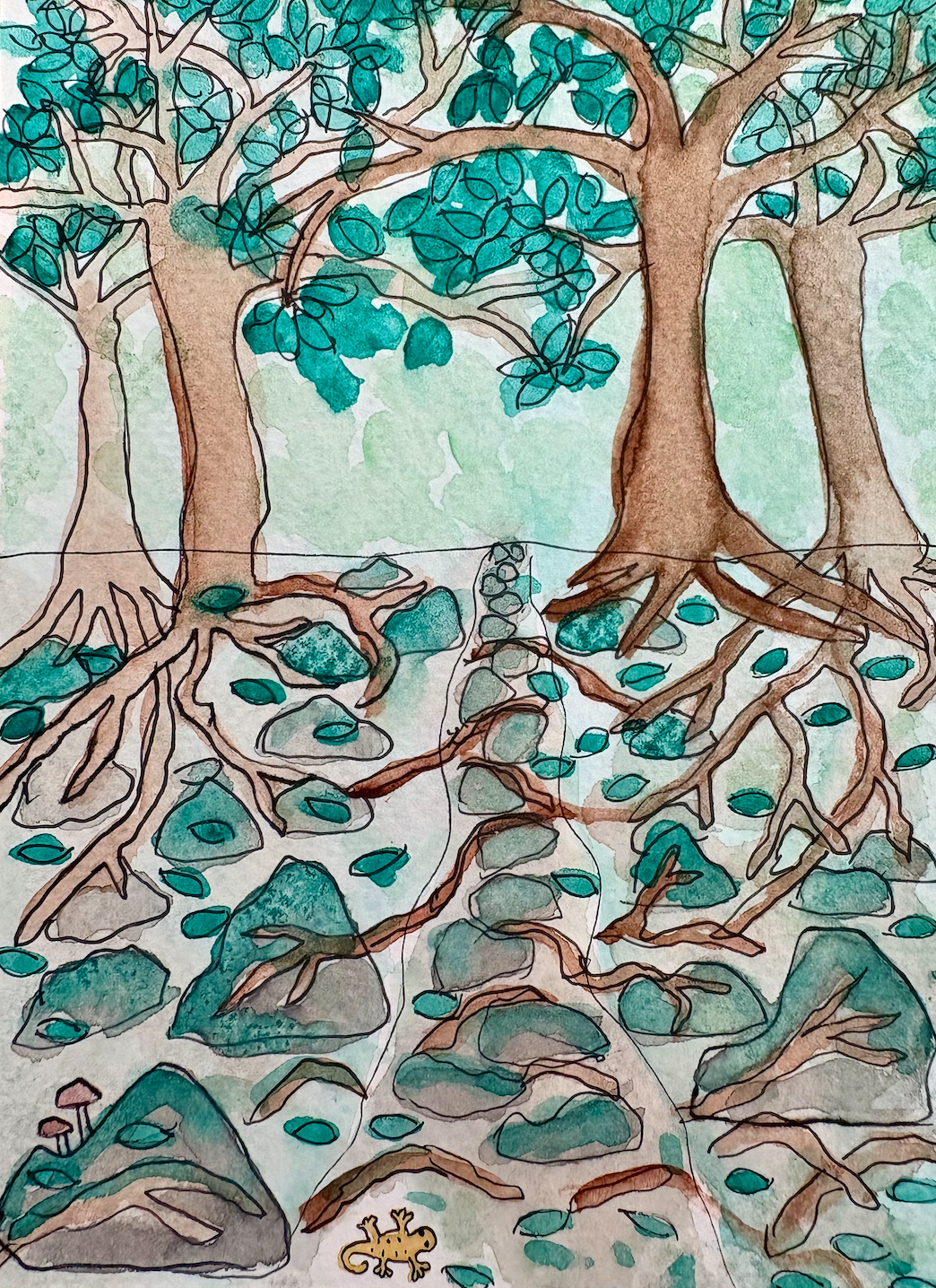 Long Trail Watercolor Print: Day 3