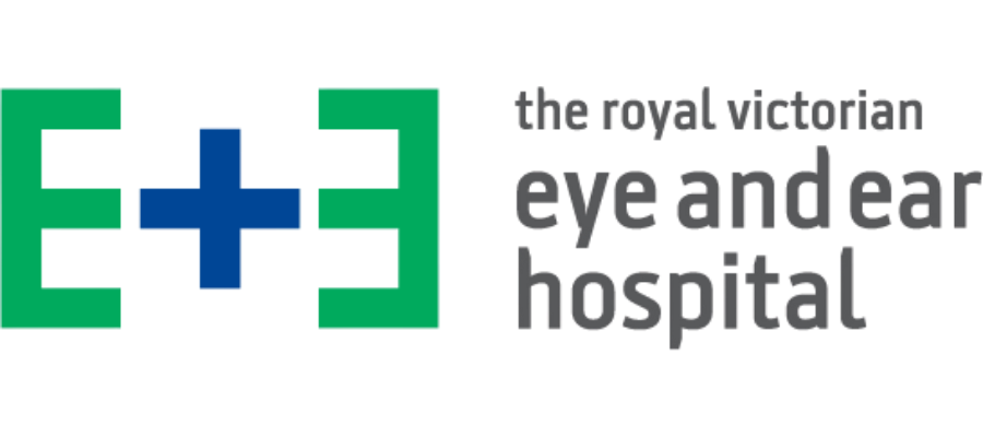 Logo of Memorial Medical Eye and Ear Hospital featuring a blue cross and text.