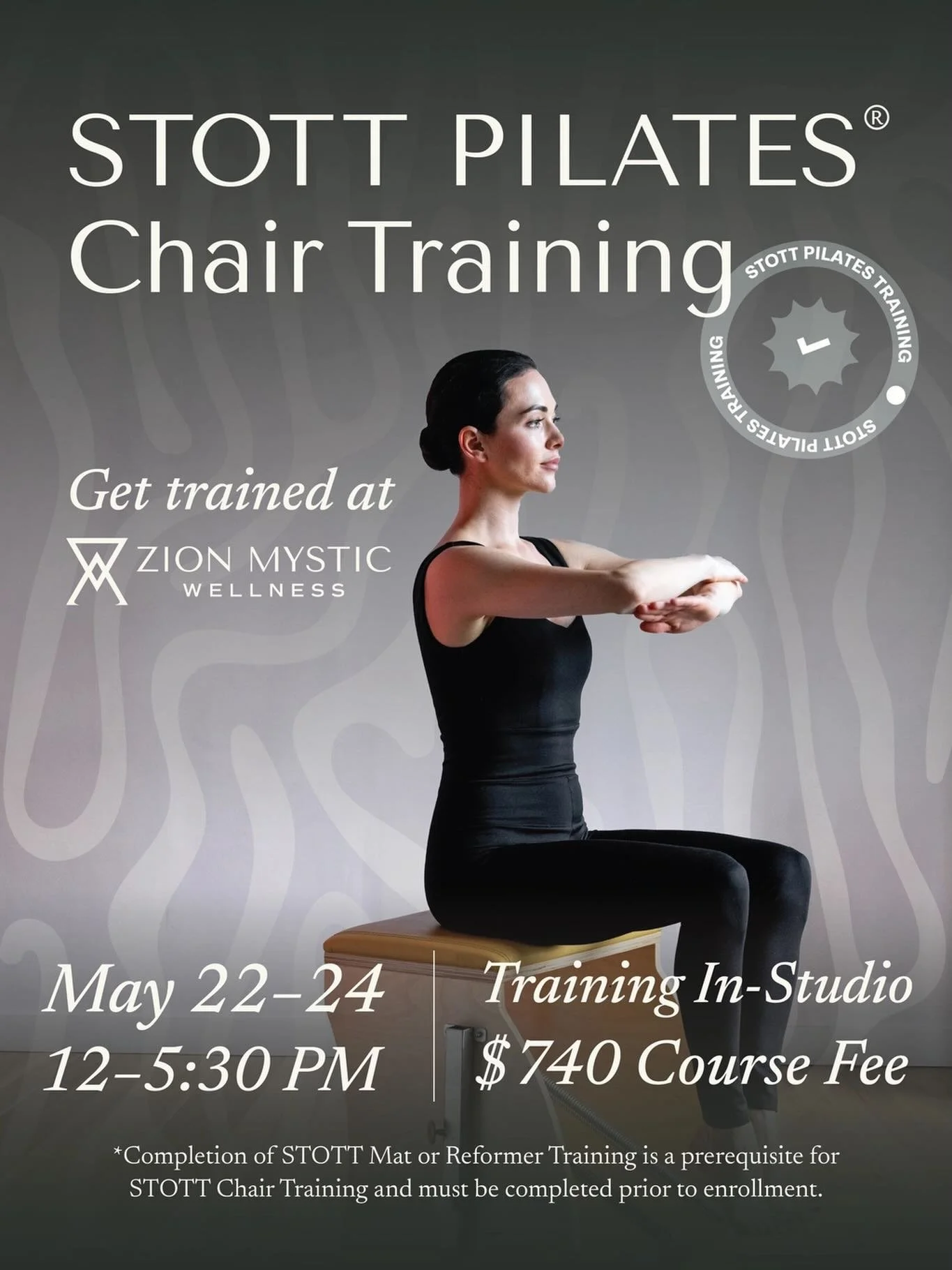 Southern Utah, we&rsquo;re excited to host a STOTT Pilates Chair Training at Zion Mystic Wellness this weekend.

If you&rsquo;re already certified in STOTT Mat or Reformer and ready to expand what you can offer your clients, this is the next step. Th