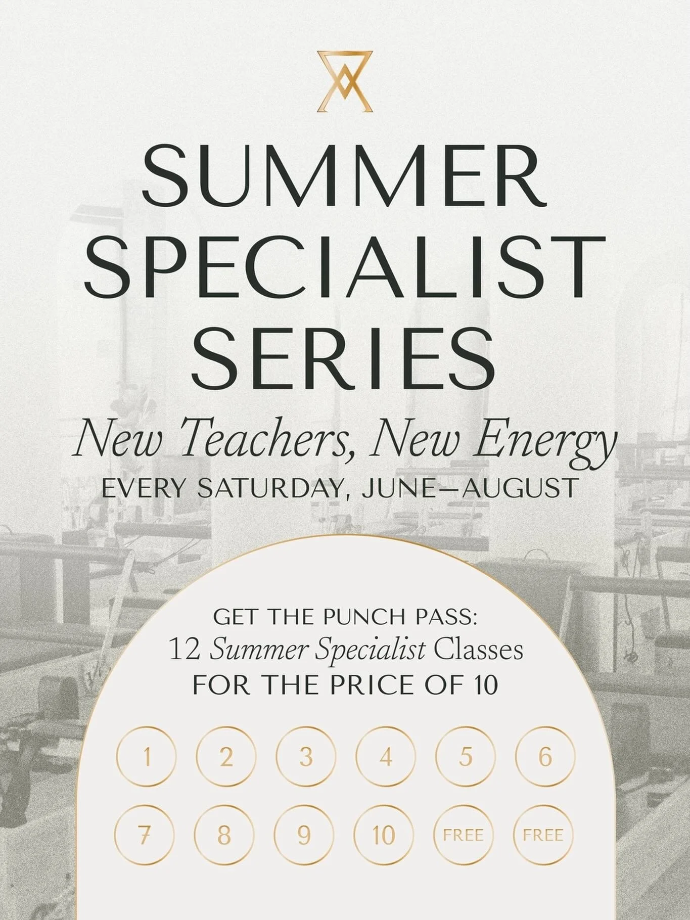Every Saturday this summer, we&rsquo;re bringing visiting specialists into the studio to share unique practices, fresh perspectives, and experiences designed to help you move, heal, and reconnect.

This is your chance to discover new instructors, exp