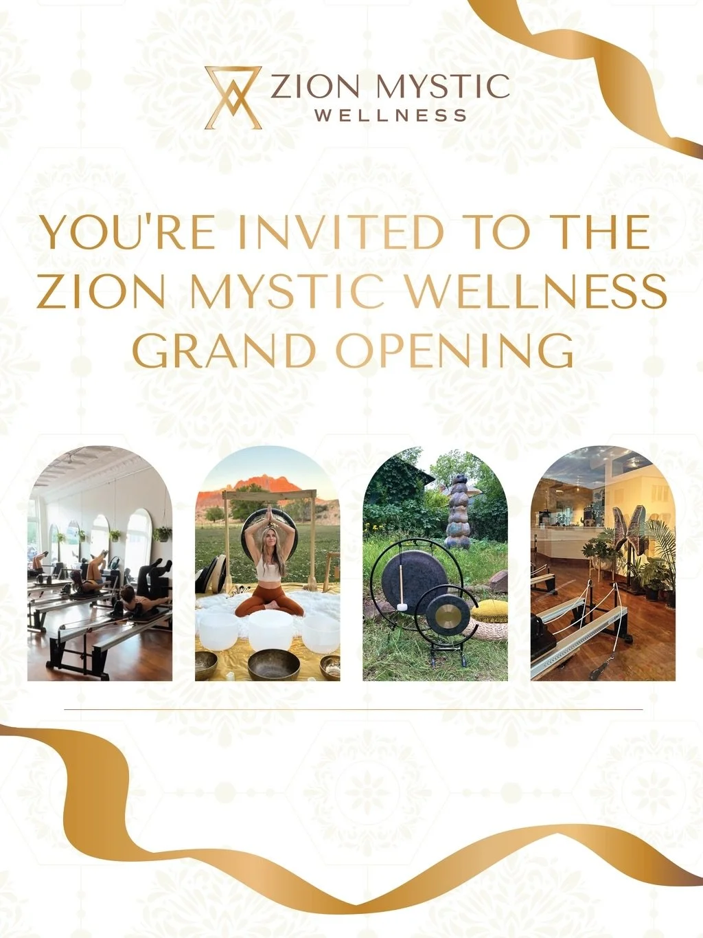 ✨ You&rsquo;re invited to the Zion Mystic Wellness Grand Opening Event ✨

Come explore the studio, meet the community, and enjoy a weekend filled with movement, connection, and fun!

Highlights include:

- Summer Specialist Series with Dawnua Vallet
