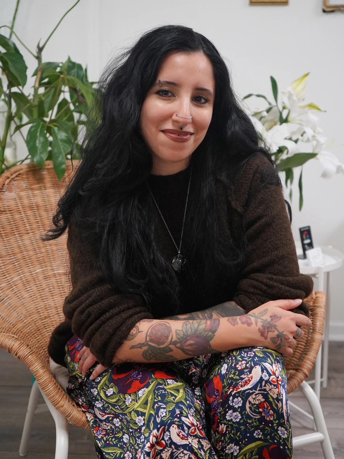 @kimdracula.ink is a proud Chicana tattoo artist and a resident at Morning Glory Tattoo. She has over three years of experience creating unique, custom tattoos. She specializes in illustrative and fine-line work and loves adding pops of color to make