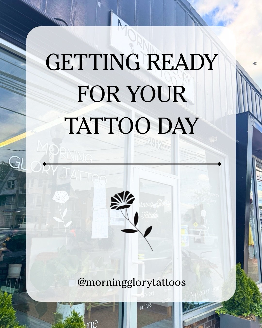 At Morning Glory, we want your tattoo experience to be as smooth and comfortable as possible from start to finish. 🌿

Whether it&rsquo;s your first tattoo or your fiftieth, these simple prep tips can make a huge difference on appointment day.

Swipe