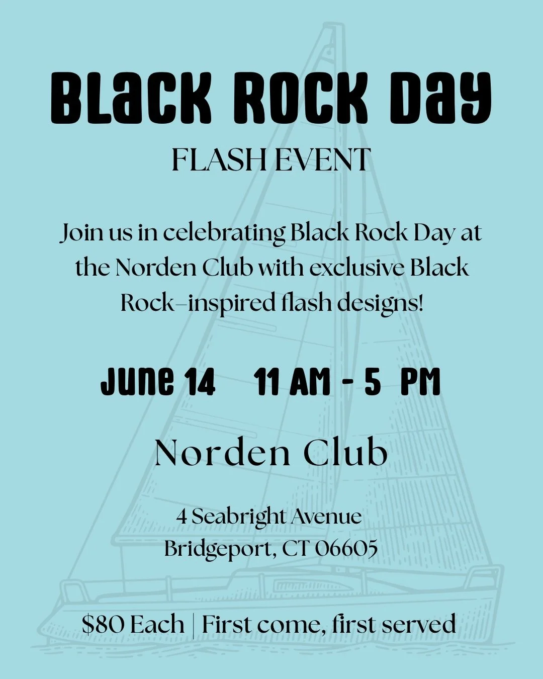 Black Rock Day is almost here! ⚓️🌊

Join us at the Norden Club on June 14 from 11 AM&ndash;5 PM for a special Black Rock Day Flash Event featuring exclusive waterfront-inspired designs created just for the occasion.

From sailboats, lighthouses, sea