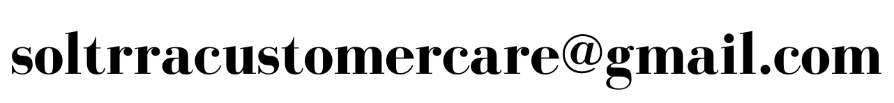 Email address soltrracustomercare@gmail.com in black text on a white background.