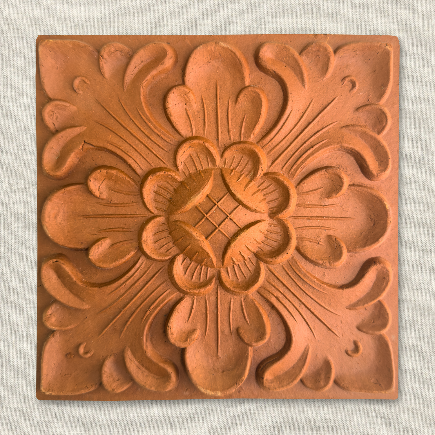 Bunga Putri | 8" x 8" | Terracotta Tile