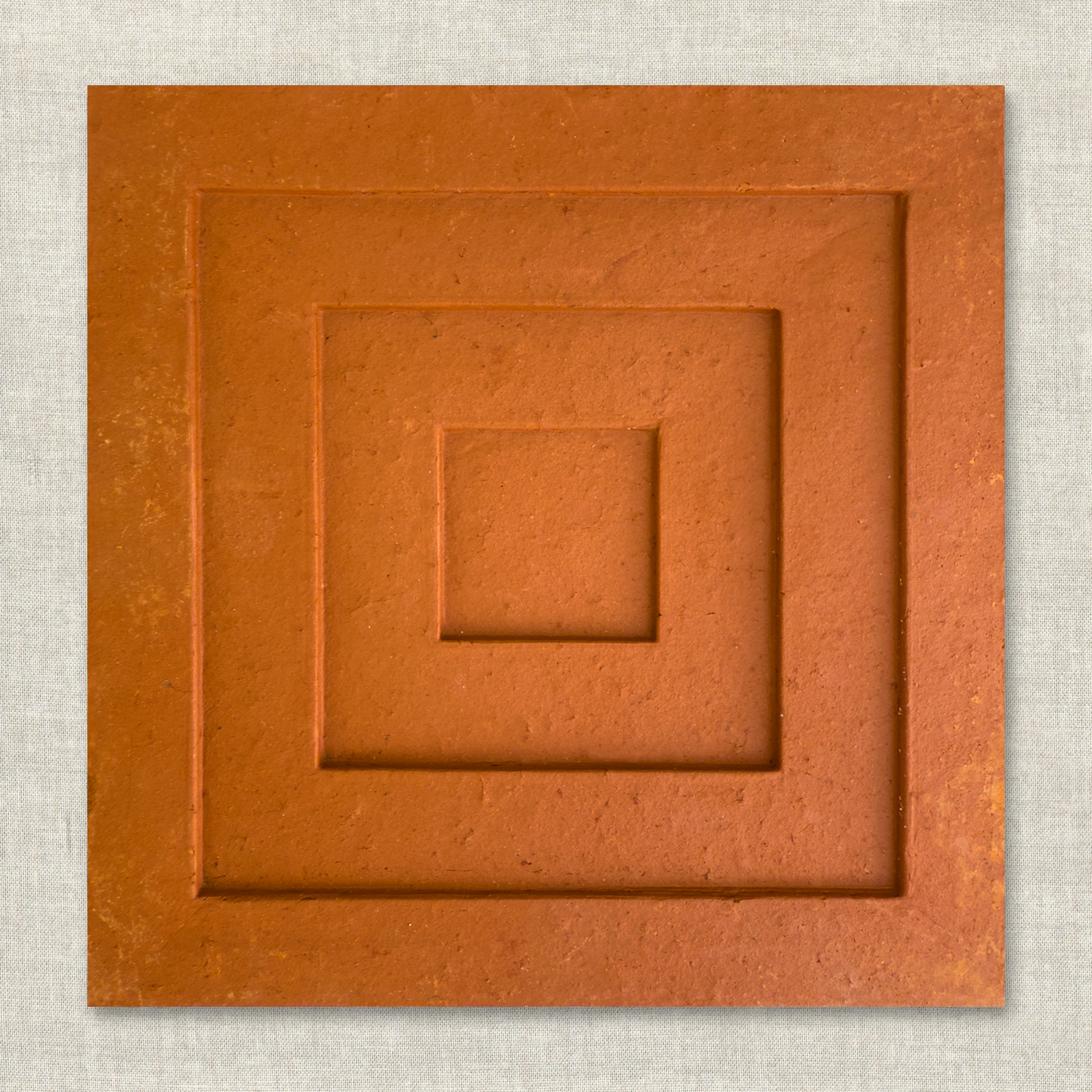 Earth Pulse | 8" x 8" | Terracotta Tile