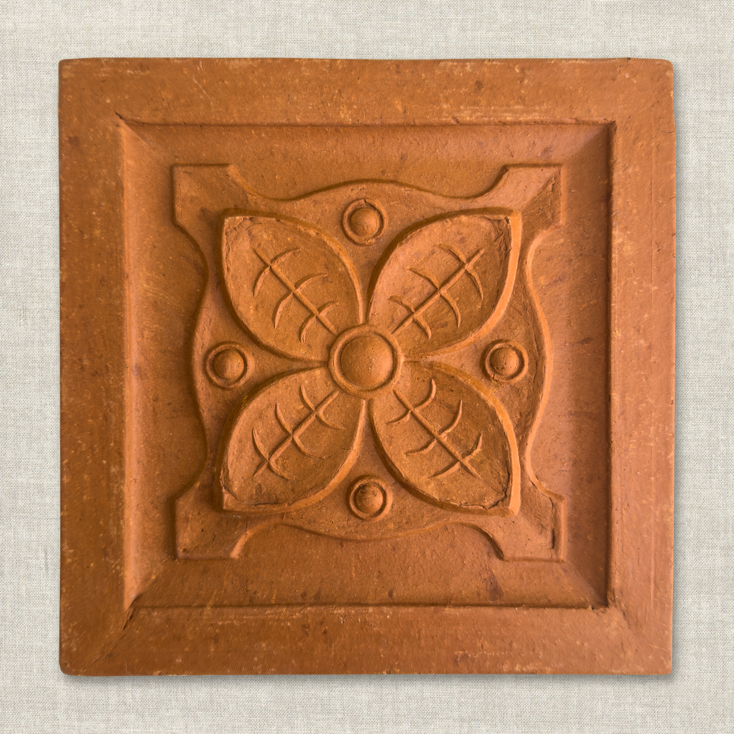 Bunga Rimba | 8" x 8" | Terracotta Tile