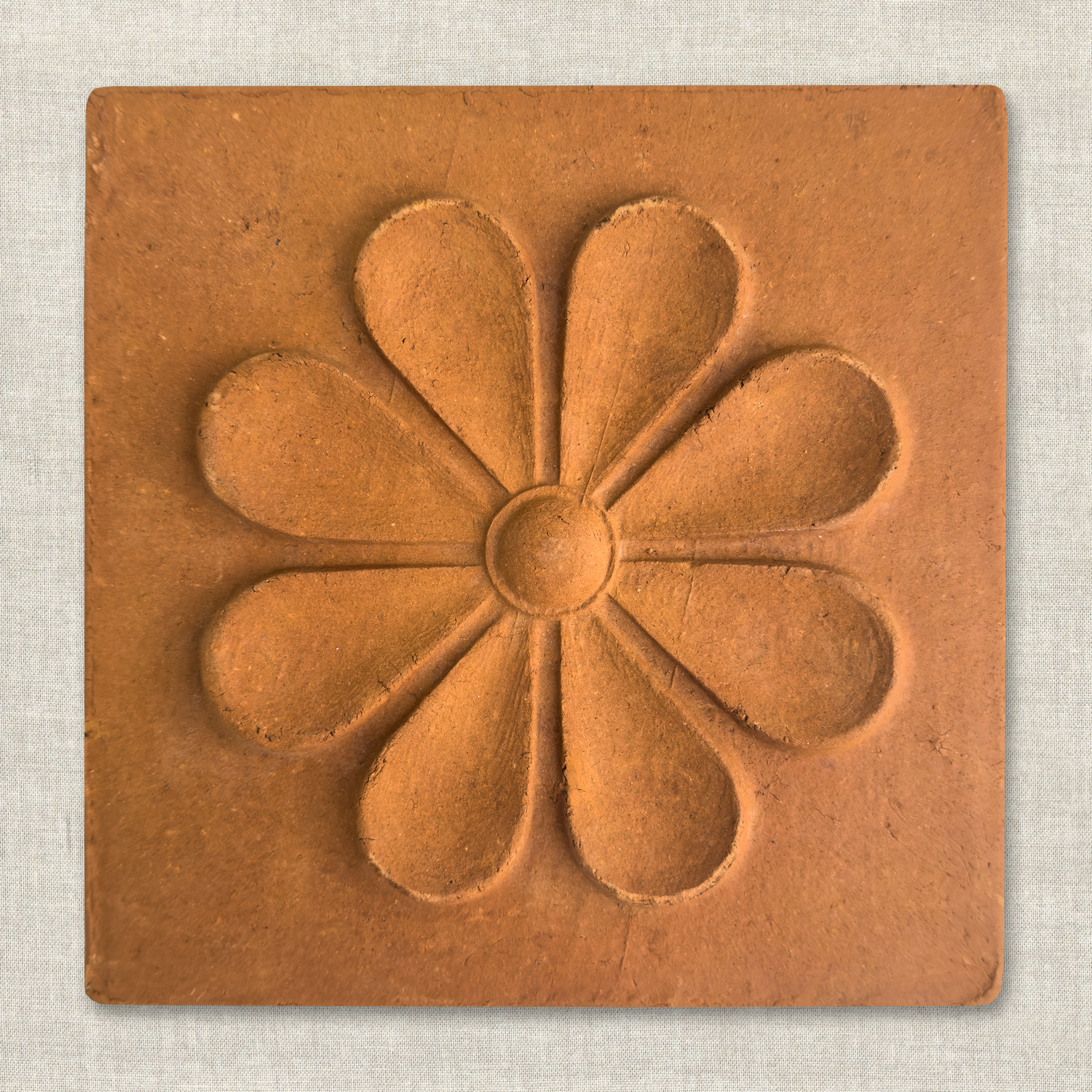 Bunga Sari | 8" x 8" | Terracotta Tile