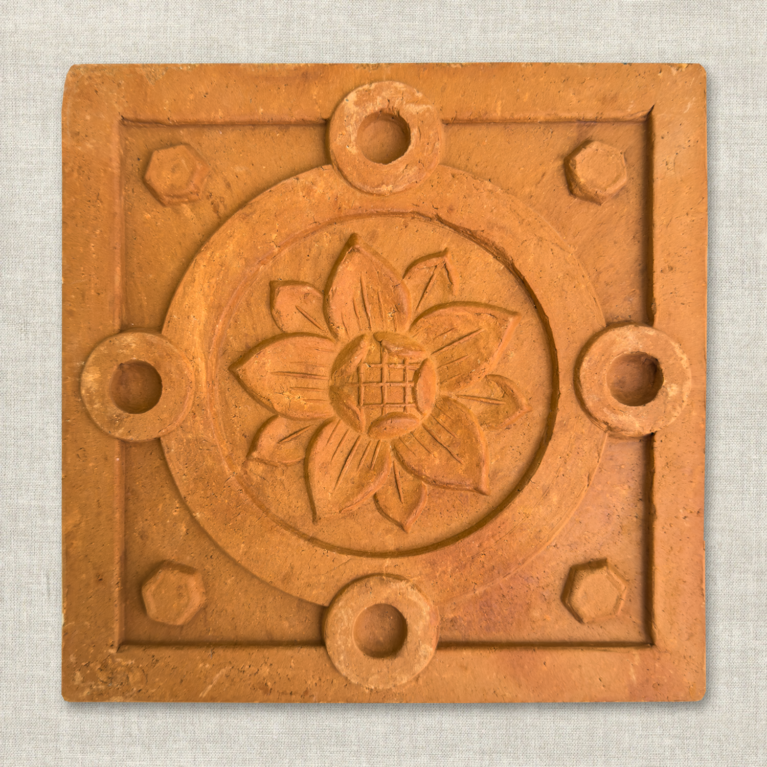 Bunga Nadi | 8" x 8" | Terracotta Tile