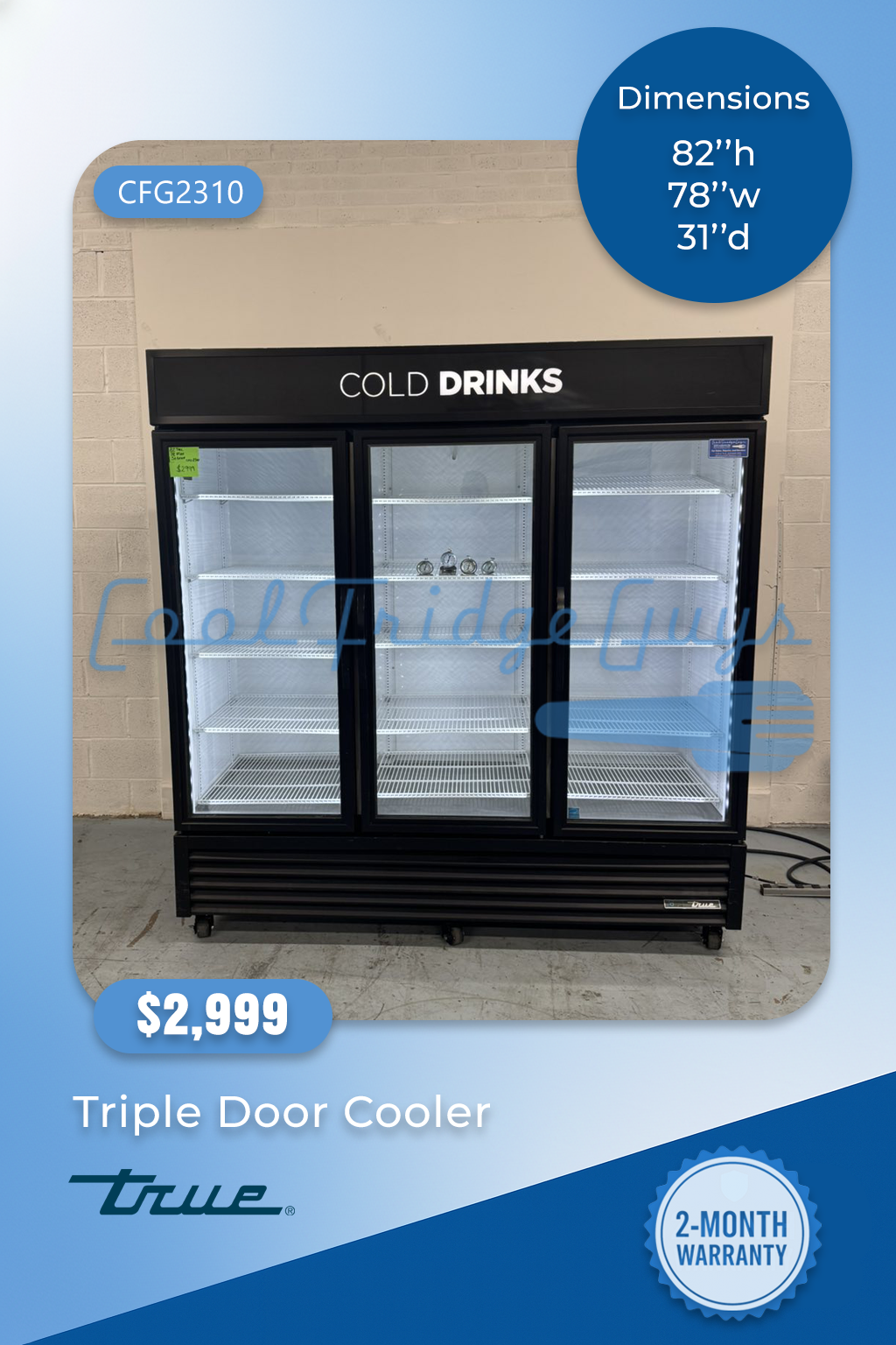True Triple Door Cooler