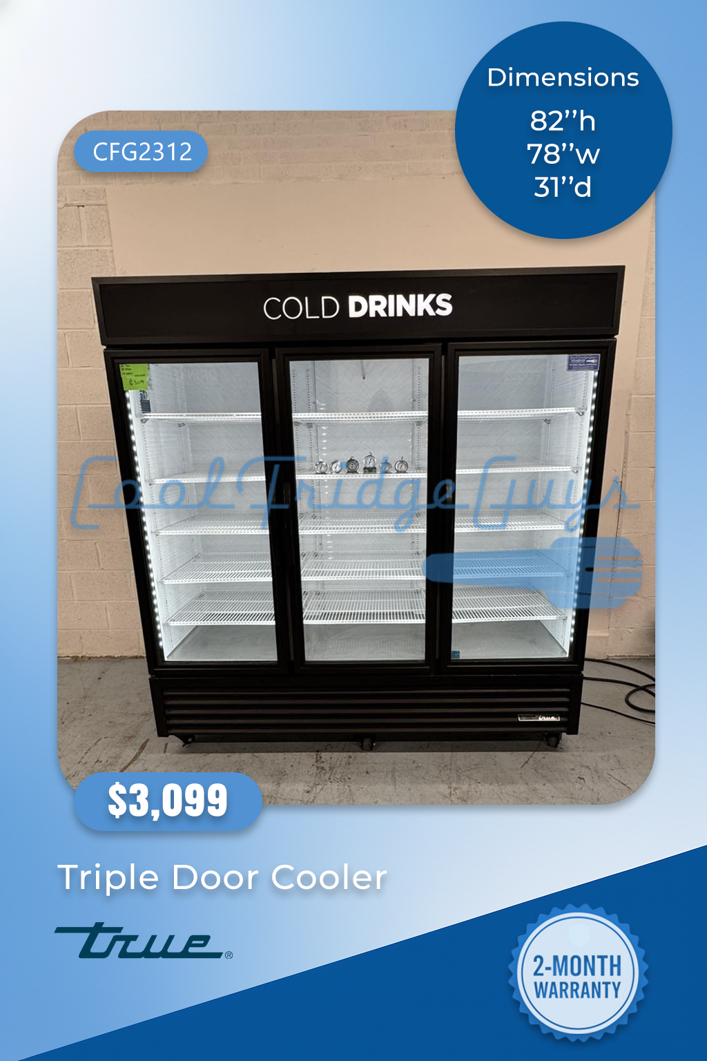 True Triple Door Cooler