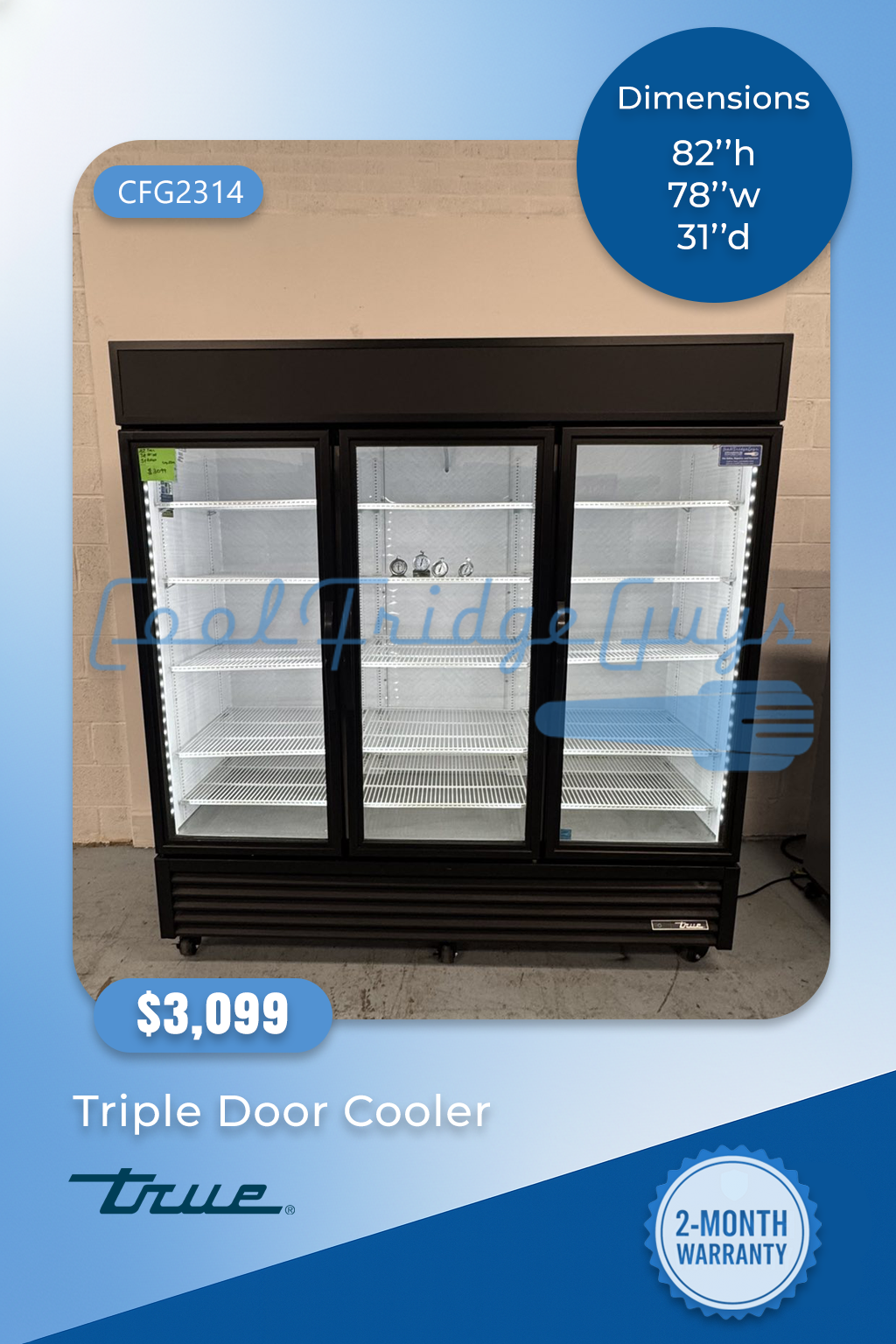 True Triple Door Cooler