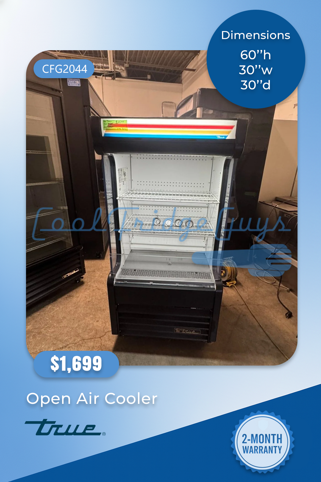 True Open Air Merchandising Cooler