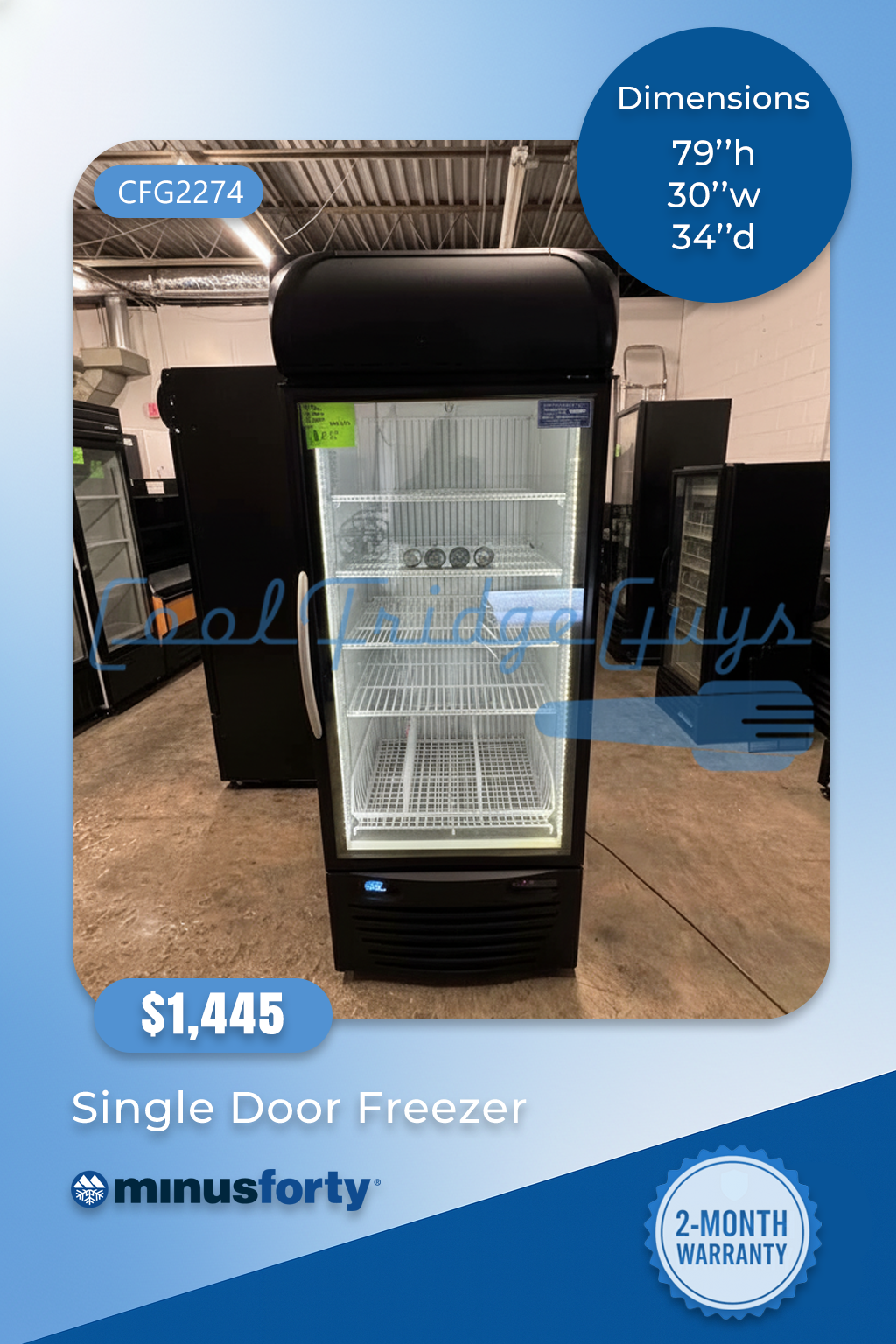 Minus Forty Single Door Freezer - Model 22-USGF