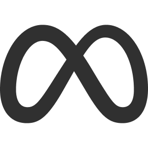 A black stylized infinity symbol.