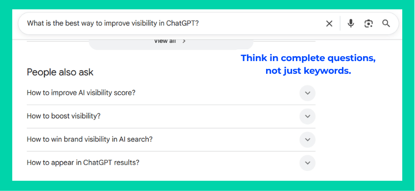 AI prompts questions