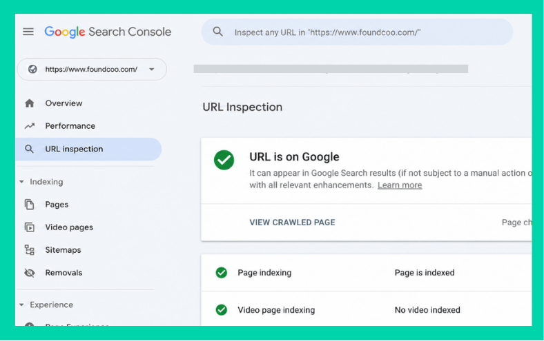 page index url inspection