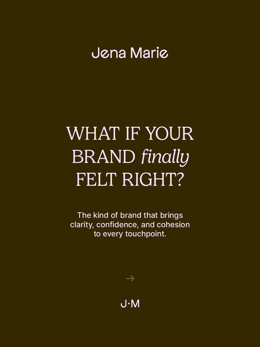A rebrand isn&rsquo;t about new colours.

It&rsquo;s about Alignment. Confidence. Connection.

When your brand finally reflects the expert you&rsquo;ve become, everything gets easier:
&rarr; Clients trust you faster
&rarr; Your pricing feels solid
&r