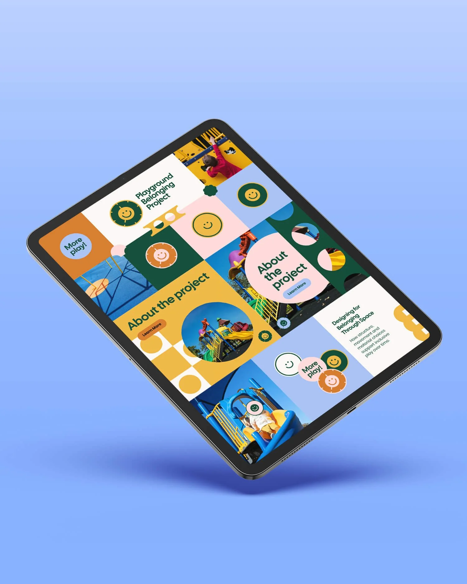 Children's playground research project branding