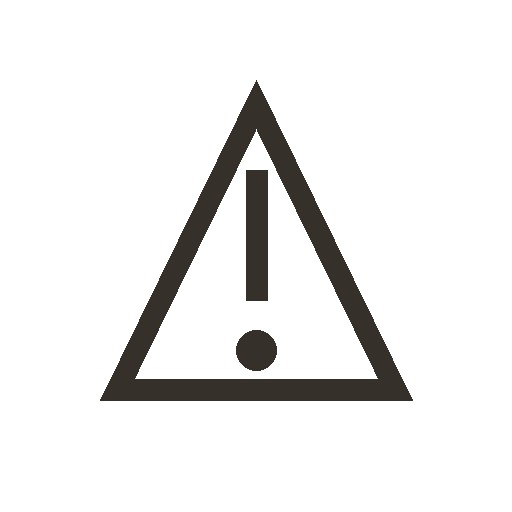 Warning sign with an exclamation mark inside a triangle