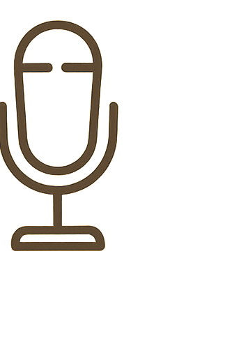 Icon of a vintage microphone with a stand.