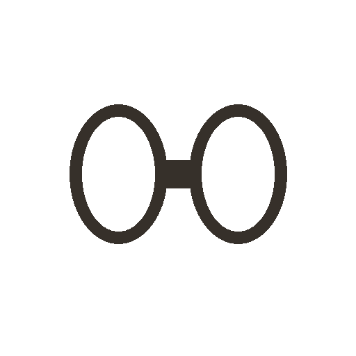 Silhouette of a pair of glasses.