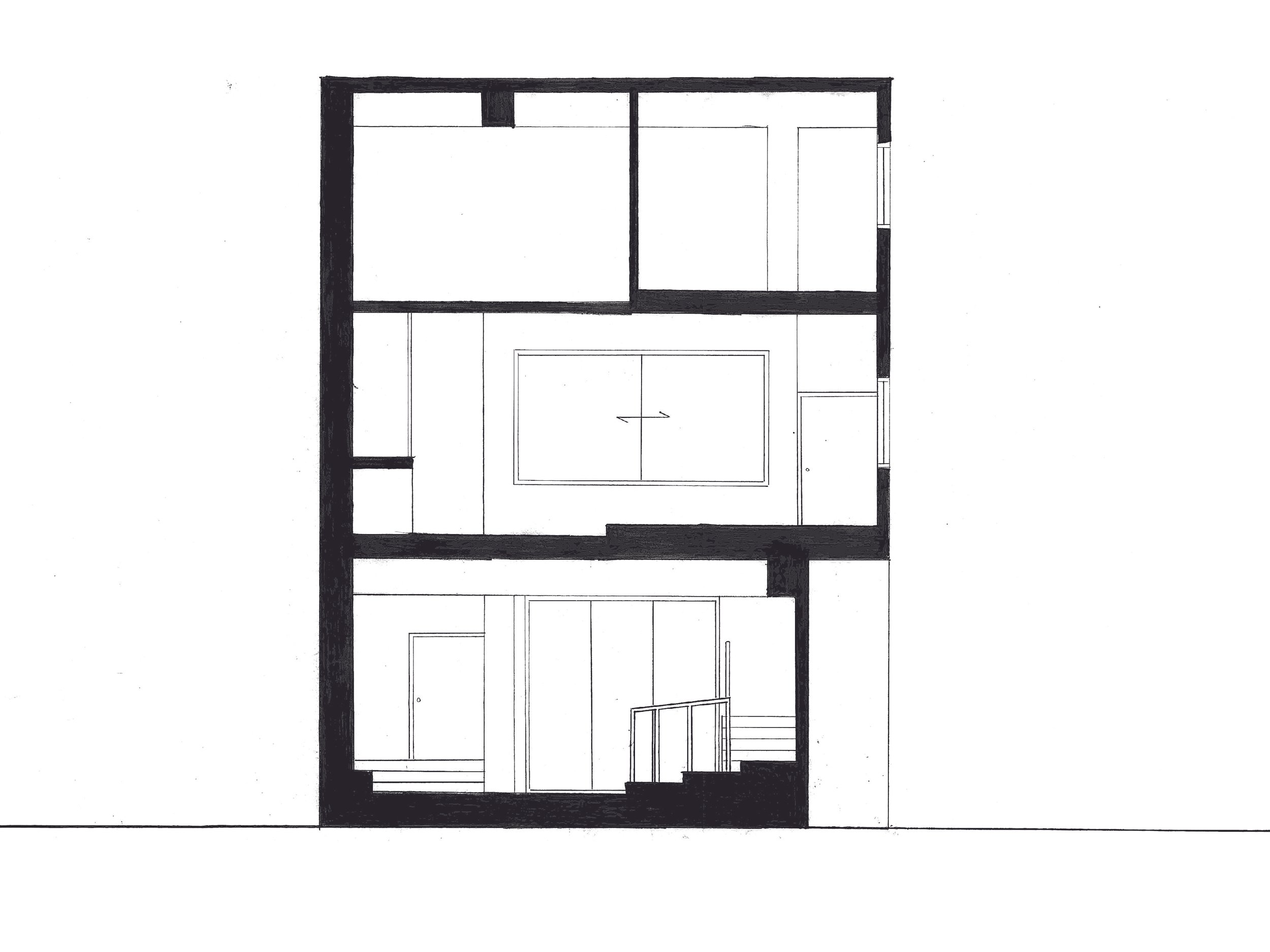 1/60 C-C’ SECTION (HAND-DRAWING)