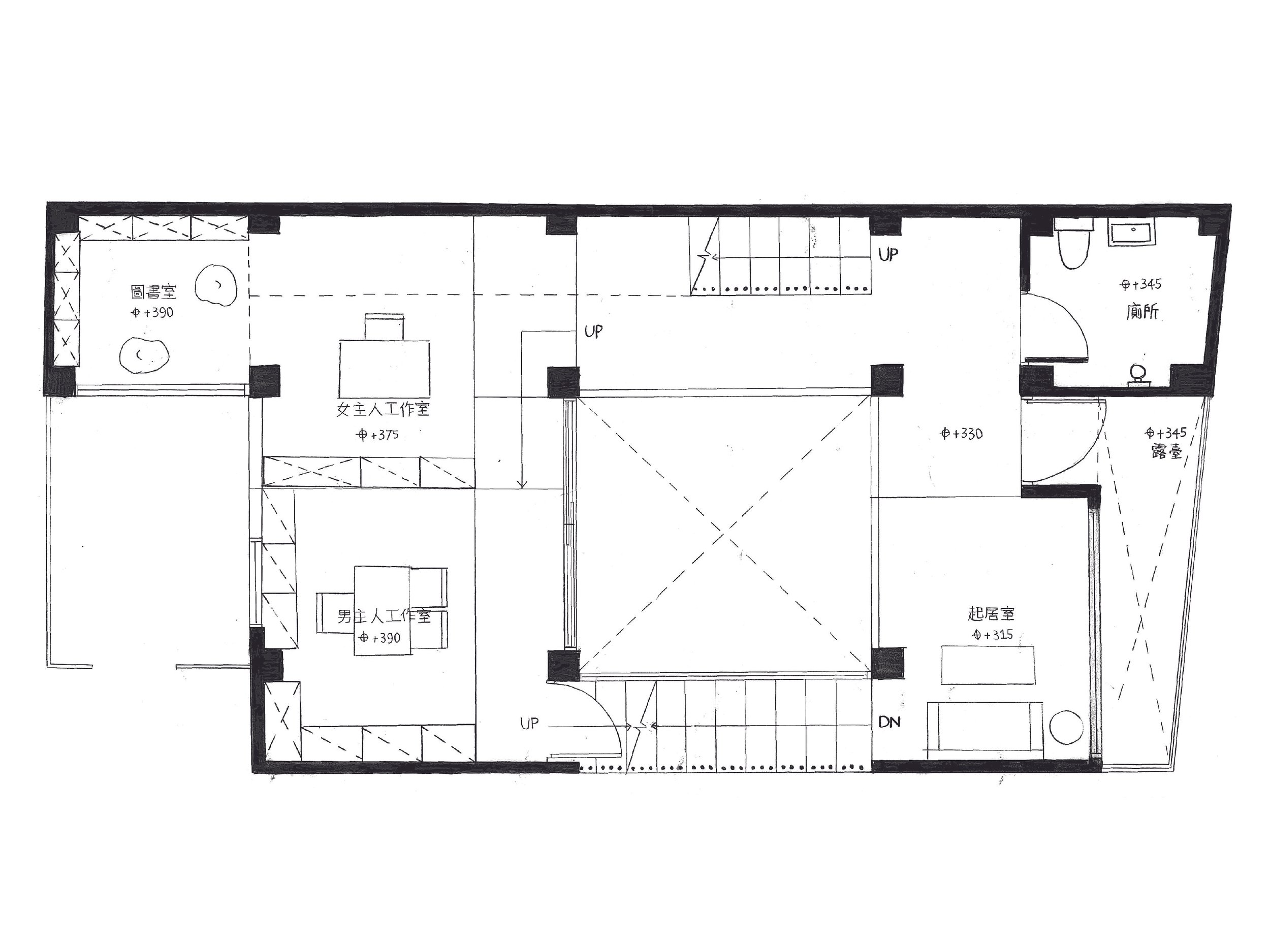 1/60 2F PLAN (HAND-DRAWING)