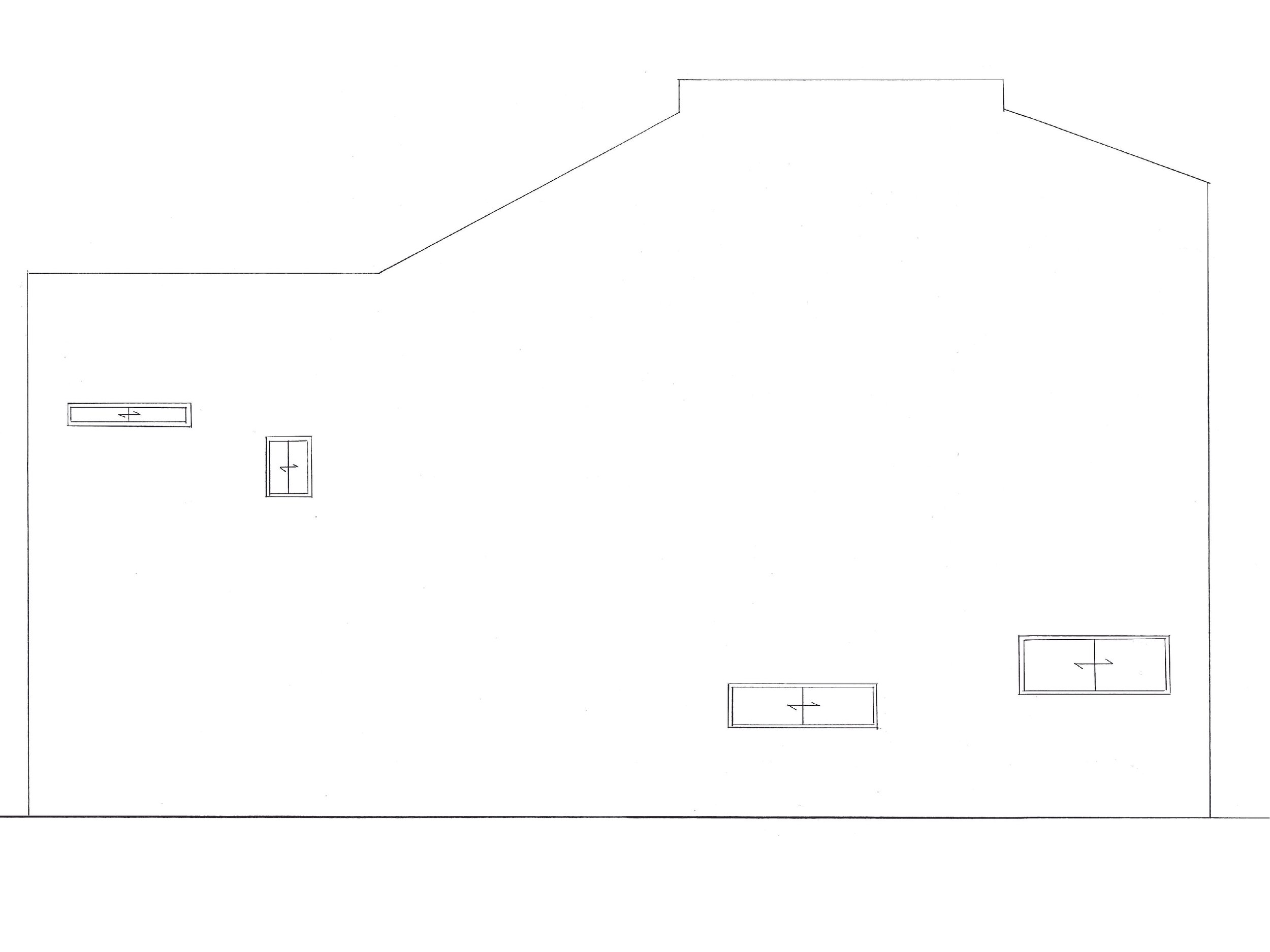 1/60 SOUTH ELEVATION (HAND-DRAWING)