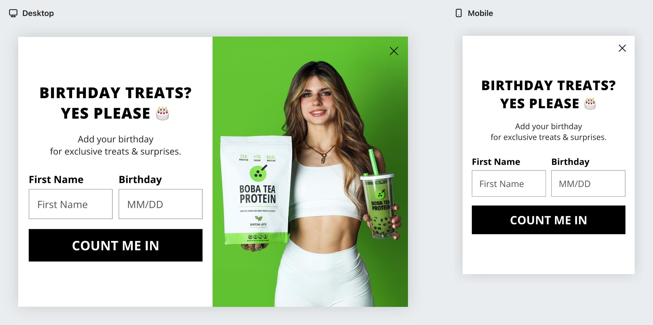 Birthday Opt-In