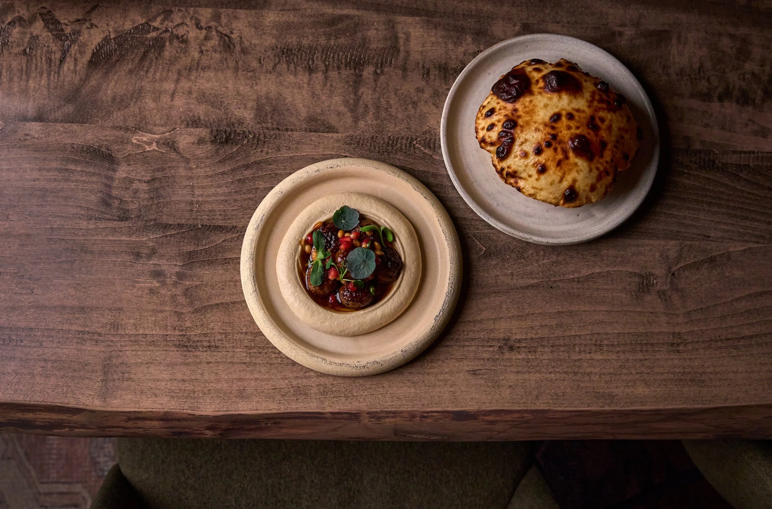 Hummus Kafta and sourdough pita