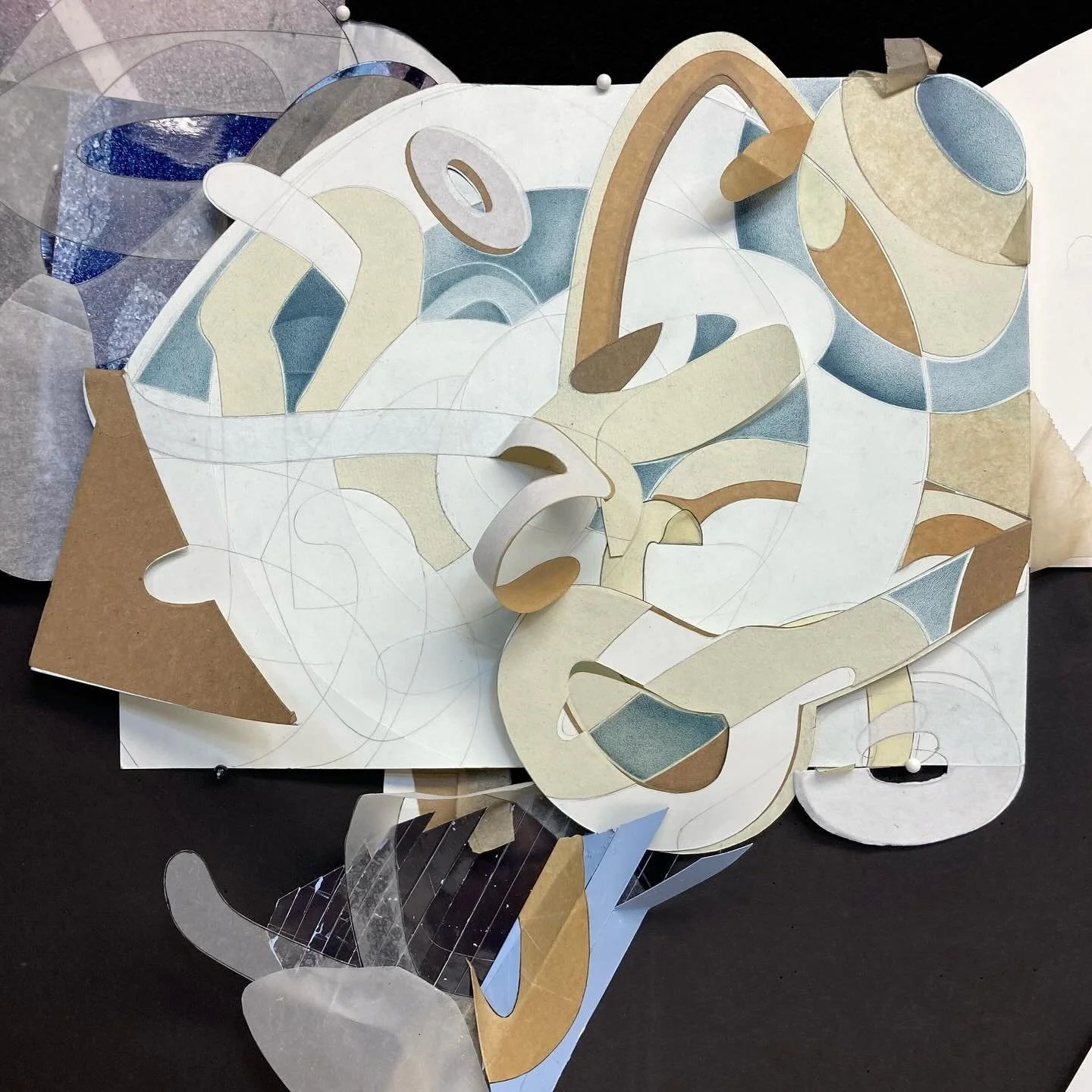 Unpronounceable
selected papers,blue pencil,ink 
wip 2025

More drawing excursions and paper folding☕️

&ldquo; When language-games change, there is a change in concepts, and with the concepts the meaning of words change.&rdquo; 

~Ludwig Wittgenstei