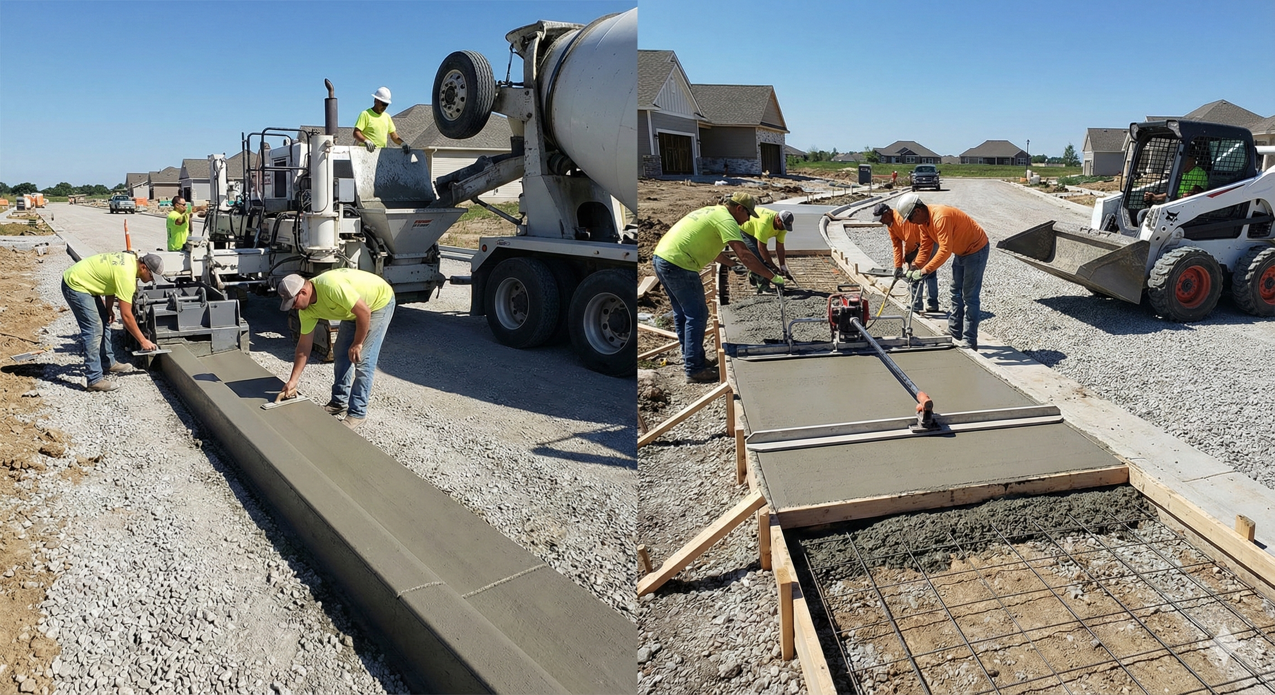 site concrete installation