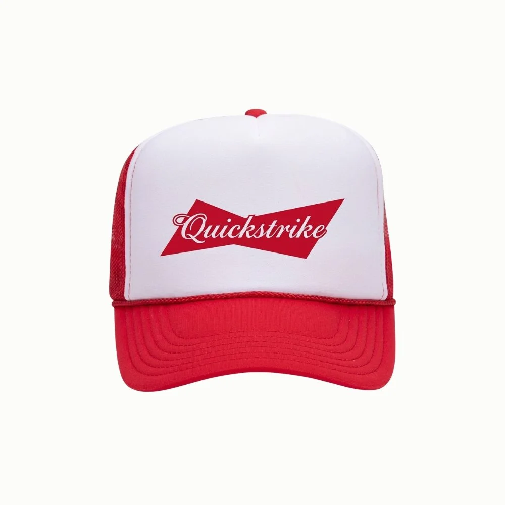 “Bow Tie” Trucker Hat in Red/White