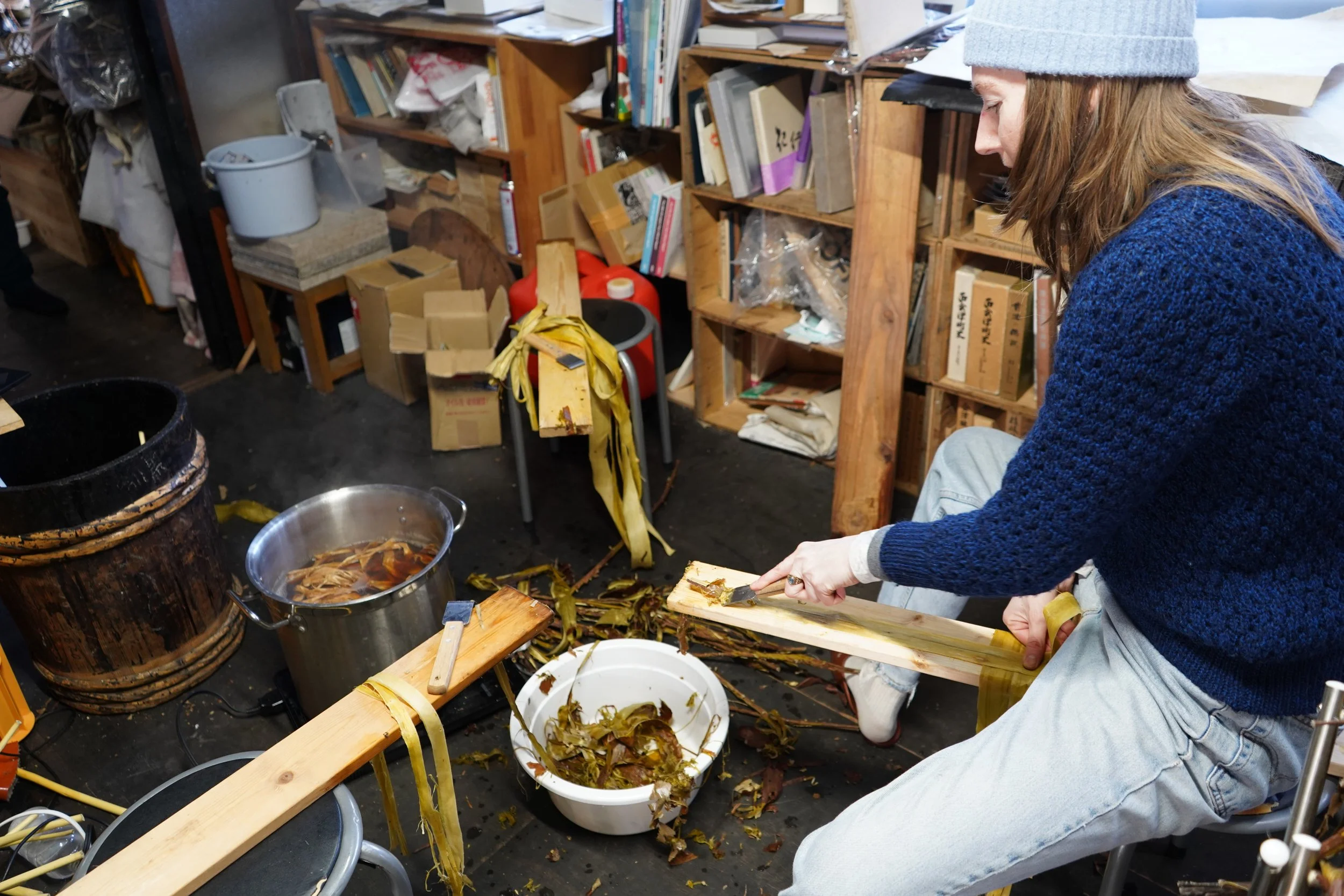 Paper making in Nishiaizu, Fukushima