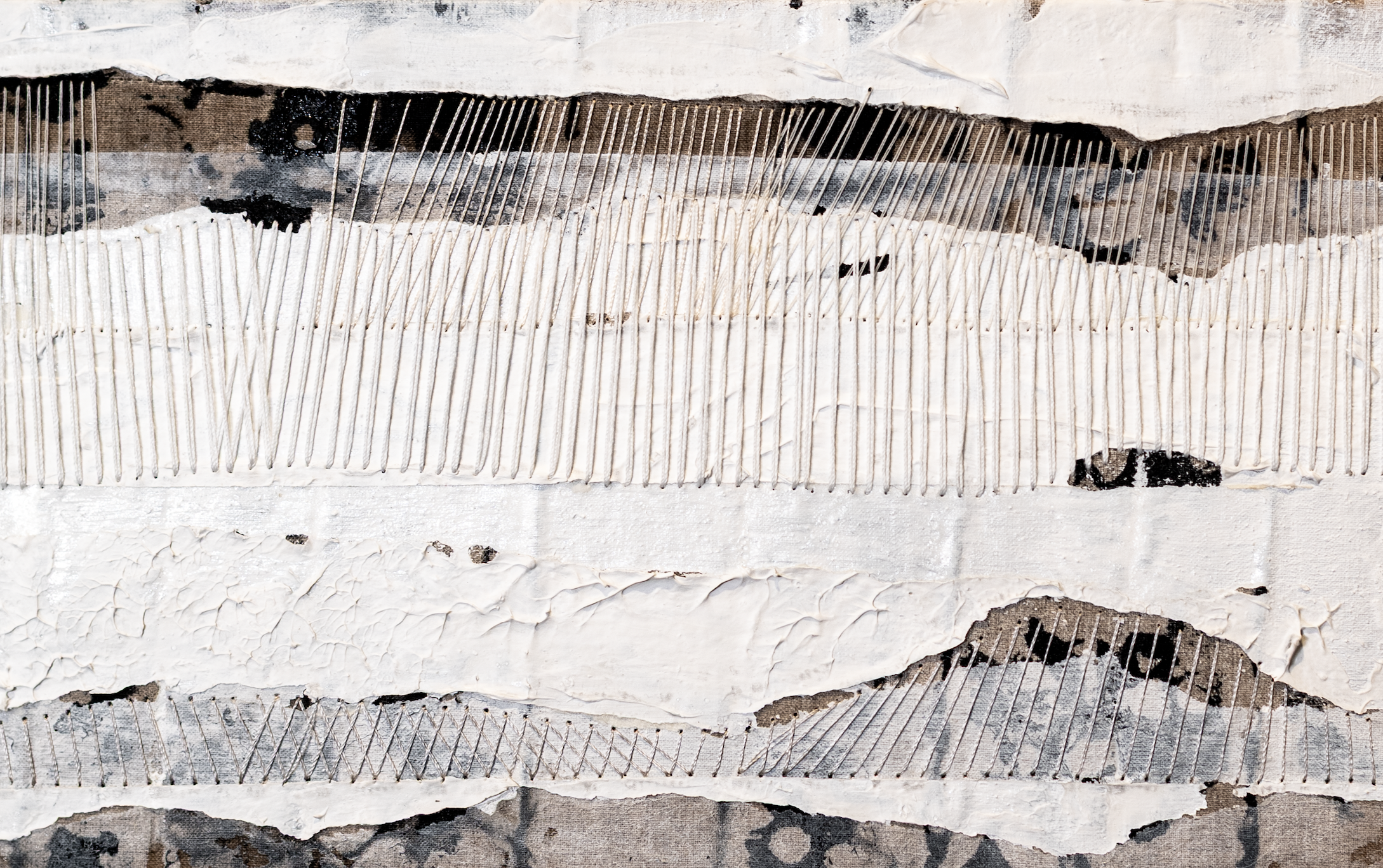 Hint at Something Beyond | Acrylic, ink, wax on linen, 6" x 10", 2025