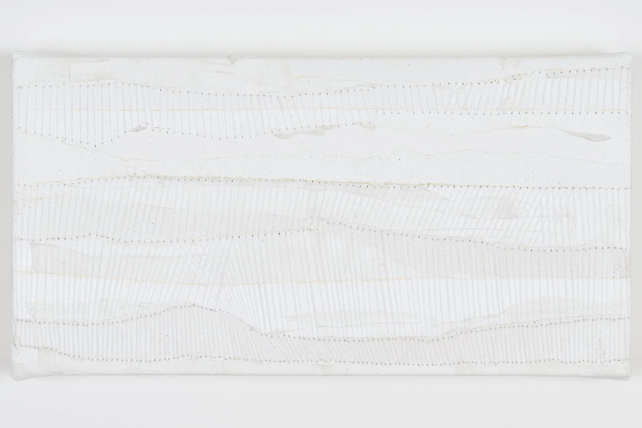 Ephemerality | Acrylic, thread on canvas, 5.5" x 10", 2024