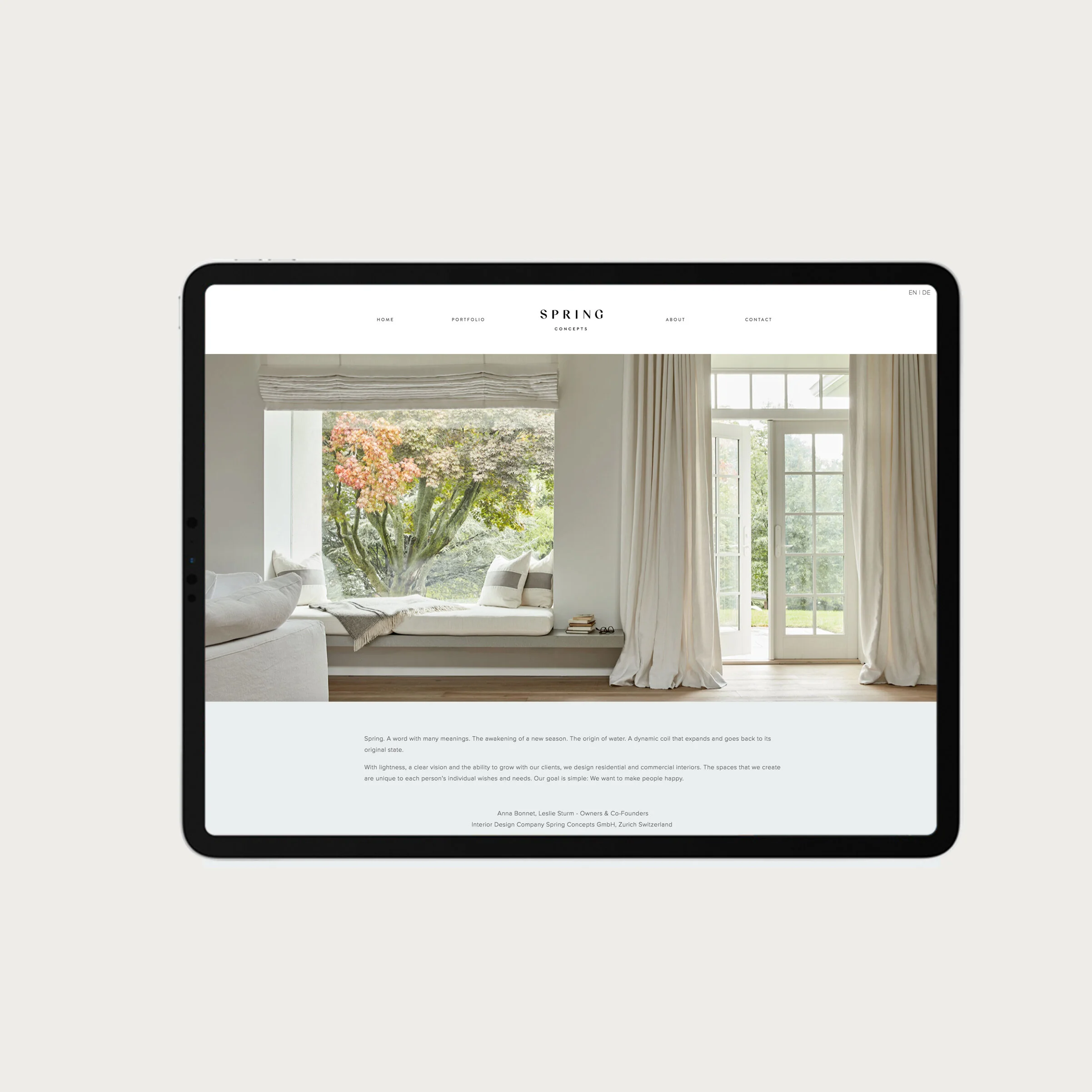 Squarespace for interior design studios