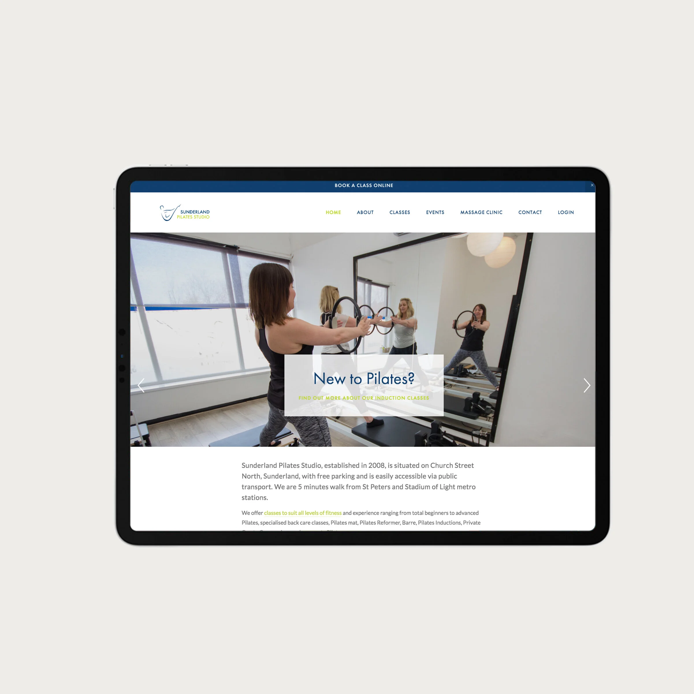 Squarespace for Pilates Studios