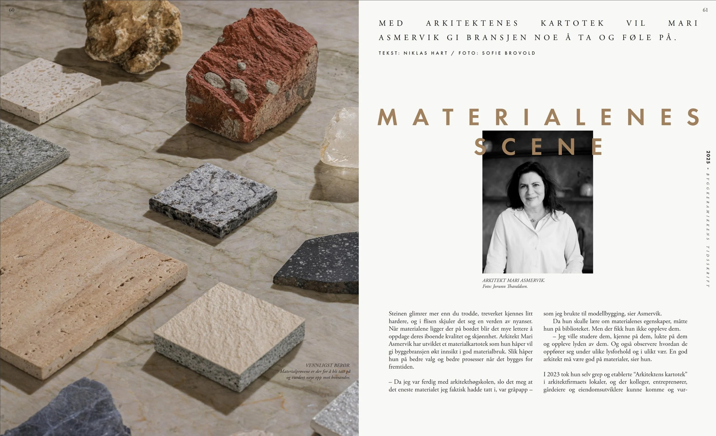 Materialenes scene - Mari Asmervik i 1200° Byggkeramikkens tidsskrift