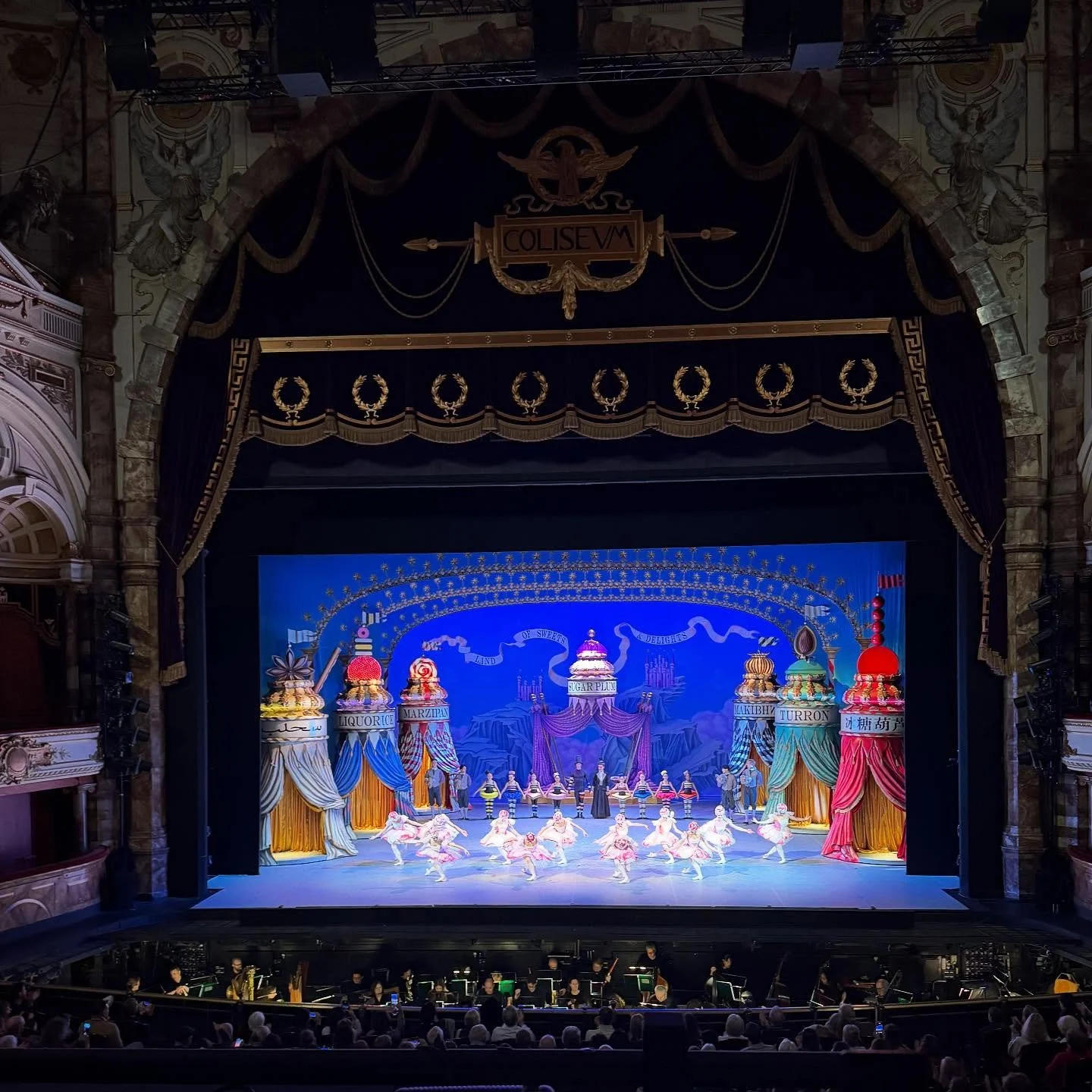 A Christmas classic at the Coliseum, then an equally festive meal of pie, roasted sprouts and chestnuts, and sticky toffee pudding with mince pie ice cream, oh and port of course. London at its best in December.