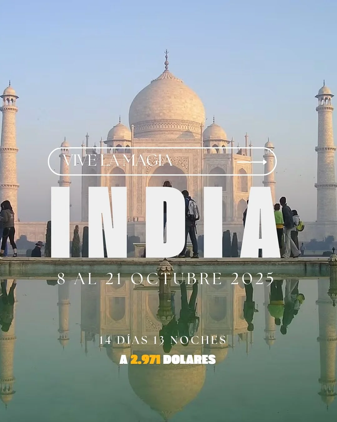 NUEVA FECHA 💥
A pedido de ustedes, tenemos nueva fecha para nuestro so&ntilde;ado viaje a India! Un destino perfecto para recorrer en grupo, y maravillarnos de su cultura. 

🇮🇳✨S&uacute;mate en una aventura m&aacute;gica por la India, comenzando e